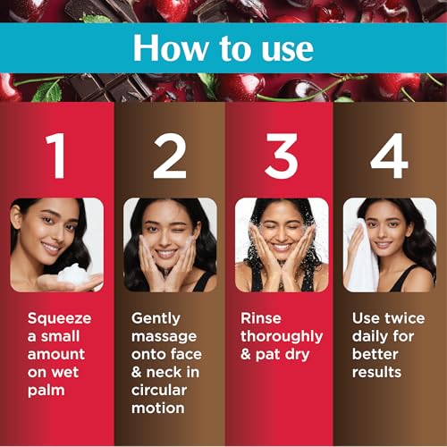 Image of Everyuth Naturals Tan Removal Choco Cherry Face Wash, 150g | Choco Cherry Extracts | Visible Results from 1st Use | Deep Cleansing Daily Face Wash for Clear & Radiant Skin