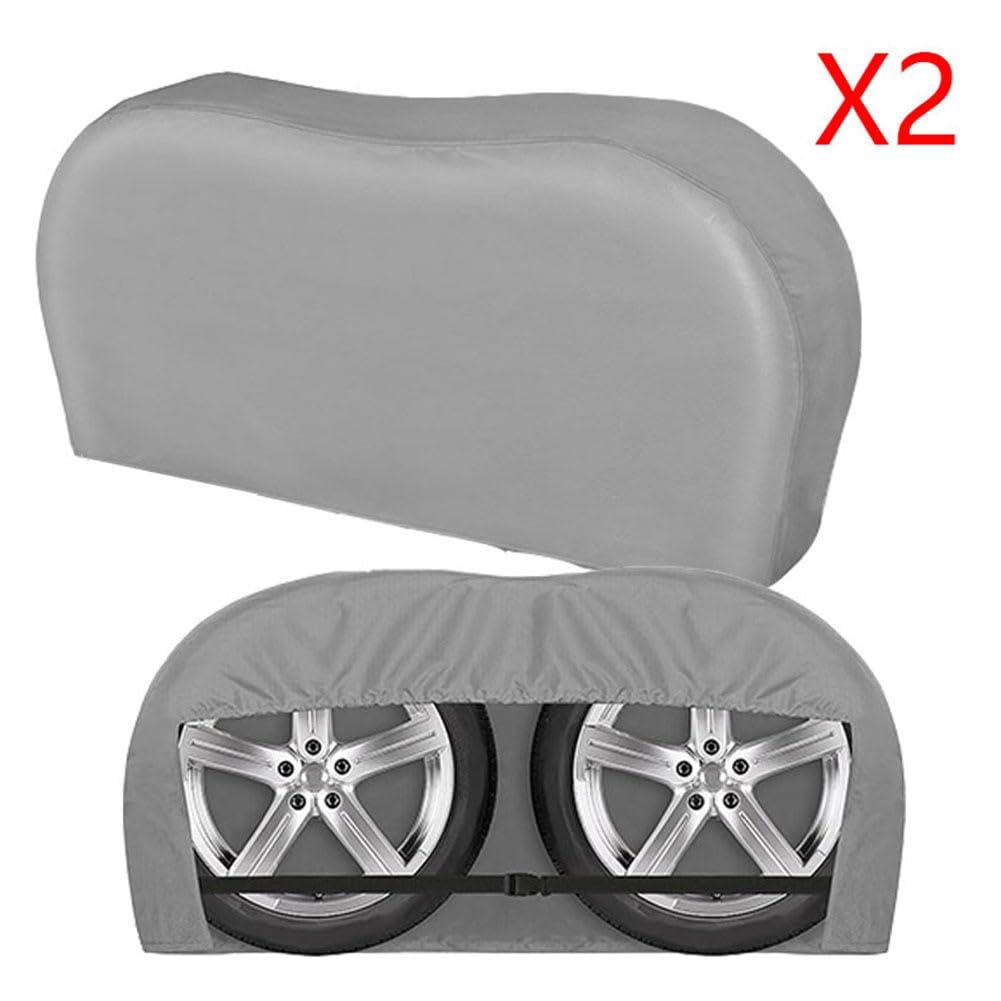 Cubiertas de neumáticos de doble eje, 2 unidades, tela Oxford para todas las estaciones, protección contra la lluvia UV, para camión, caravana, remolque, diámetro de rueda de 26 a 31.75