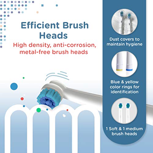 Image of HealthSense Clean-Care Sonic Electric Toothbrush for Adults (White & Blue)