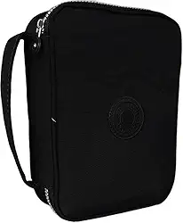 Estojo escolar grande para 100 lapis em Nylon com 25 elasticos (Preto)