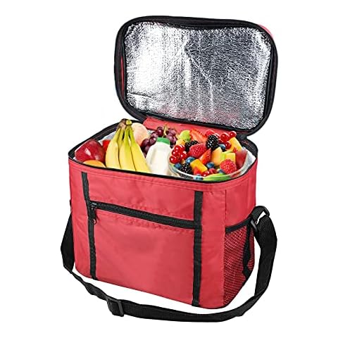 DEHUA Cool Bag Cooler Bag Insulated Lunch Bag,Foldable Picnic Bag Beach Cooler Bag,Portable Cooling Bag Picnic Cool Bag with Adjustable Shoulder Strap,for Picnic, Hiking, Beach, Outdoor Cover