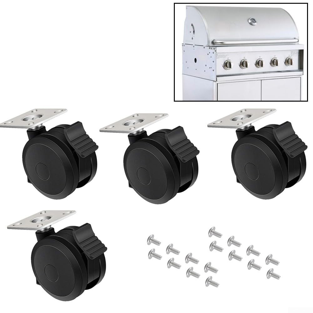 Set di 4 rotelle di ricambio per barbecue Weber Spirit serie 200/300 E-210 E-215 E-310 SP-310 E-310 E-315 S S-315 E-320