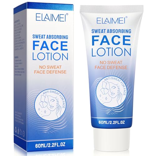 Loción Facial Absorbente de Sudor - Antitranspirante para el Rostro, Crema Antitranspirante para la Cara, Loción para Evitar el Sudor en la Cara, Control de Grasa, para Hombres y Mujeres 60ml