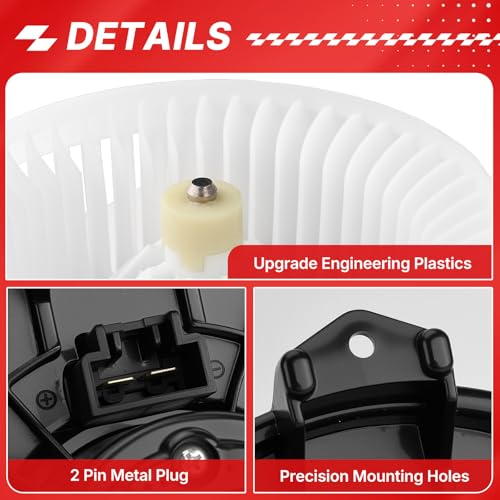 Image of 700260 HVAC Heater Blower Motor Assembly for 2013-2015 Honda Civic, 2013-2017 Honda Accord,2012-2016 Honda CR-V /2014-2017 Acura ILX,2015-2017 Acura RDX Replaces# HO3126115, PM4038, 79310T0AA01