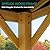 YITAHOME 10x12FT Wood Gazebo Outdoor Hardtop Spruce Frame Canopy with Galvanized Steel Top Pavilion Gable Roof for Lawn, Garden and Balcony