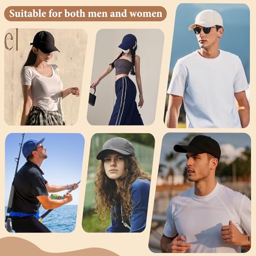 Image of 6Pcs Unisex Vintage Washed Baseball Cap Hat Adjustable Cotton Sports Caps for Men Women Outdoor Sports