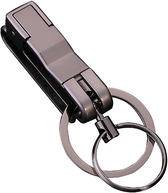 Black Car Keychain with Double Key rings-Strong Snap Hook,A Business Gift for Men and Women
