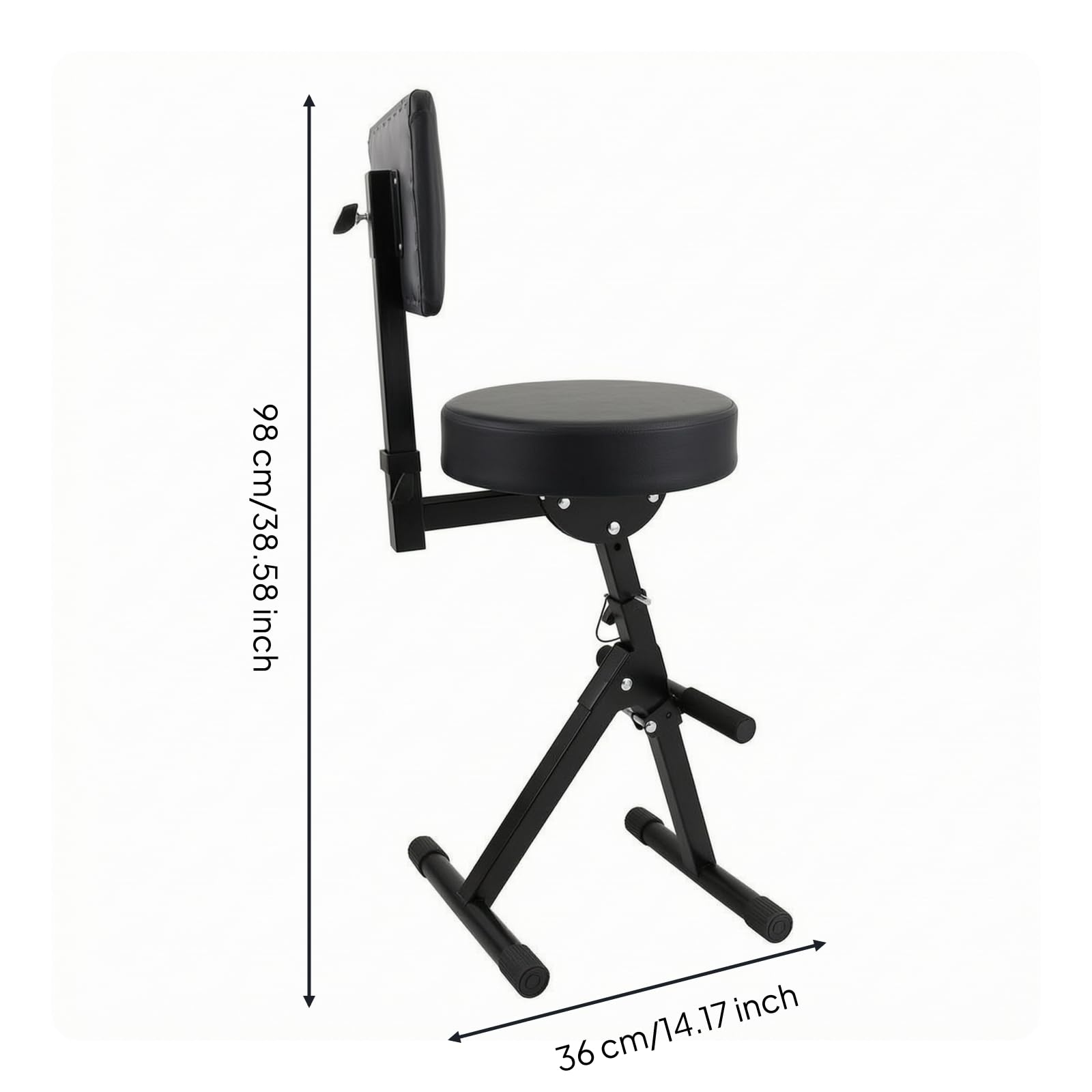 TISHITA Tabouret Musicien Confortable, Style to 1 | Pliable, Tabouret avec Dossier, Rembourré, pour Scène, Guitaristes