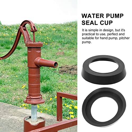 DOITOOL 6pcs Pressure Washer Pump Water Seal Pitcher Pump Upper Suction Cup Leather Cup Replacement Pitcher Pump Cup Black - Image 4