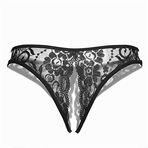 Women Sexy Floral Lace Briefs with Cute Bow Center3