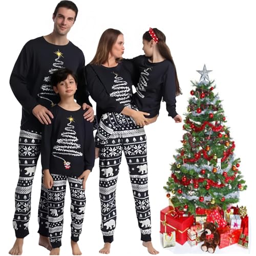 OLIHIG Christmas Pajamas Family Matching Pajamas Set Womens PJs Pyjamas Sleepwear Nightwear Set Christmas Pajamas Pyjamas Pjs