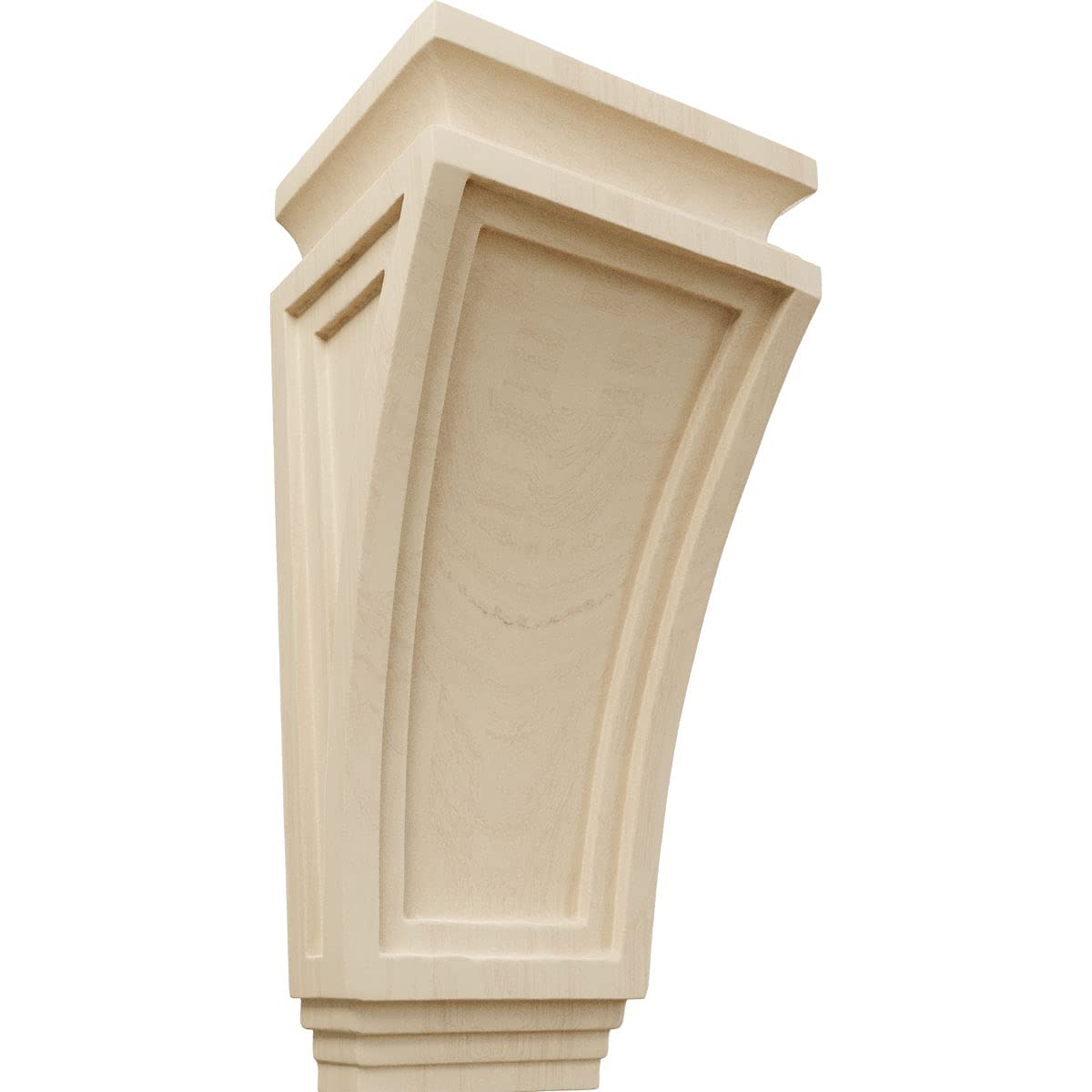 Ekena Millwork COR06X04X12ARRW Arts and Crafts Wood Corbels, 6"W x 4 3/4"D x 12"H, Rubberwood