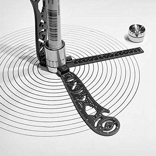 LUCKYMO Multi-Function Drawing Tool, Mini Compass Protractor, All in One Versatile Tool, Combination Pattern, for Designers, Artists, Architects