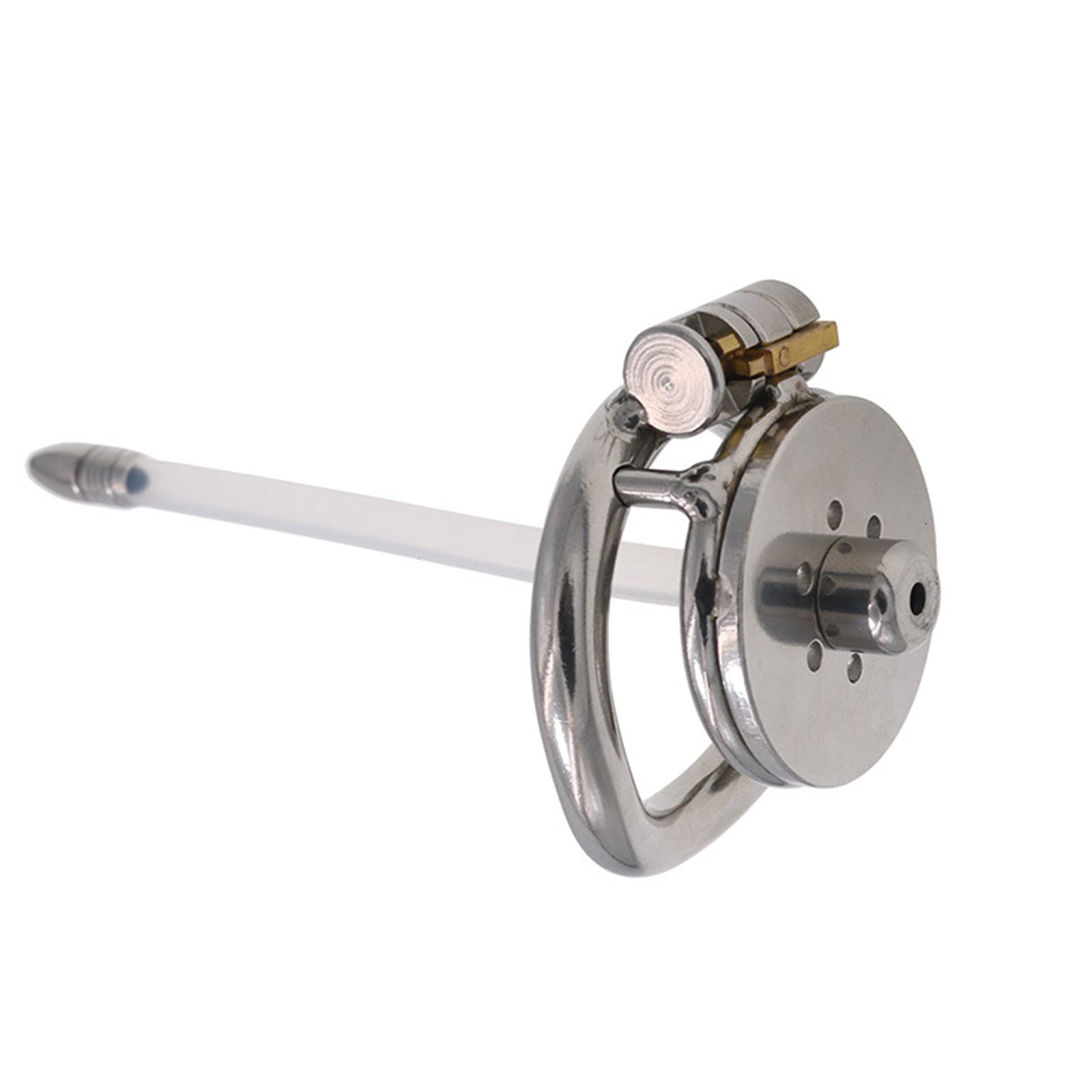 Cage de chasteté en acier inoxydable pour hommes avec tube en silicone, design sombre, bonne dissimulation, cage de pénis pour hommes, Bondage pour couples SM Sex Toys (50mm/1.97in)
