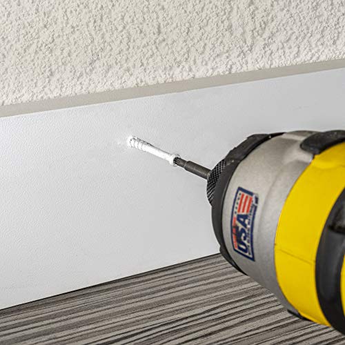 #8 x 3 Tornillos SaberDrive White Trim 1 LB, Aproximadamente 92 piezas, Tornillos para madera duraderos, rosca serrada para fijación segura miniatura 5