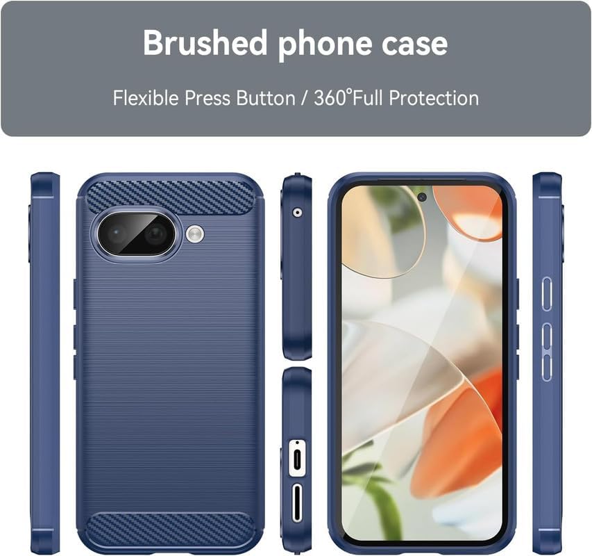 Image of Basic Case for Google Pixel 9A (Carbon Fibre Blue)