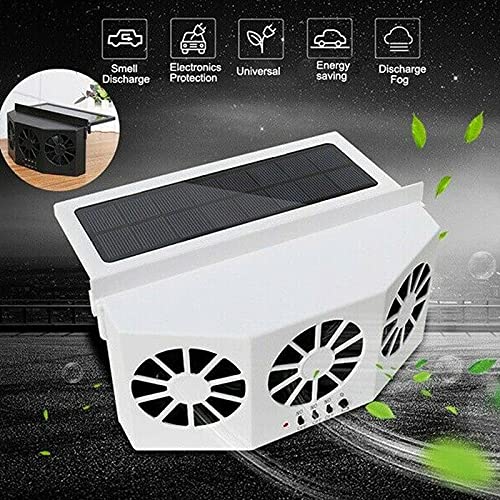 Condicionador de ar silencioso portátil para carro, movido a energia solar, ventilação de ar condici