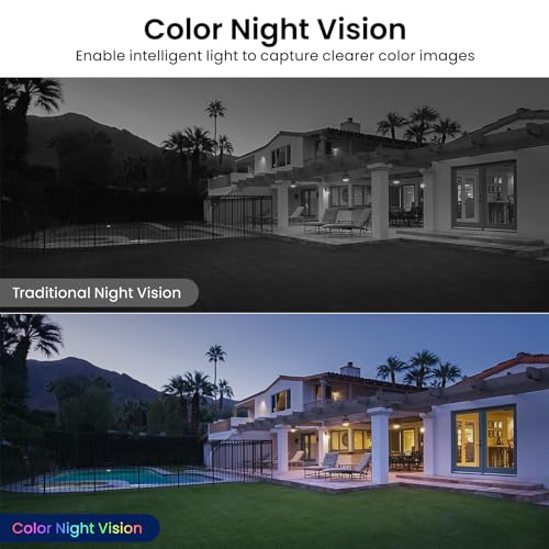 Outdoor/Indoor Security Camera with WiFi, Phone App, Night Vision, Motion Alert, SD Recordings for Baby/Pet/Dog, Works with Alexa/Google Home - C1-White