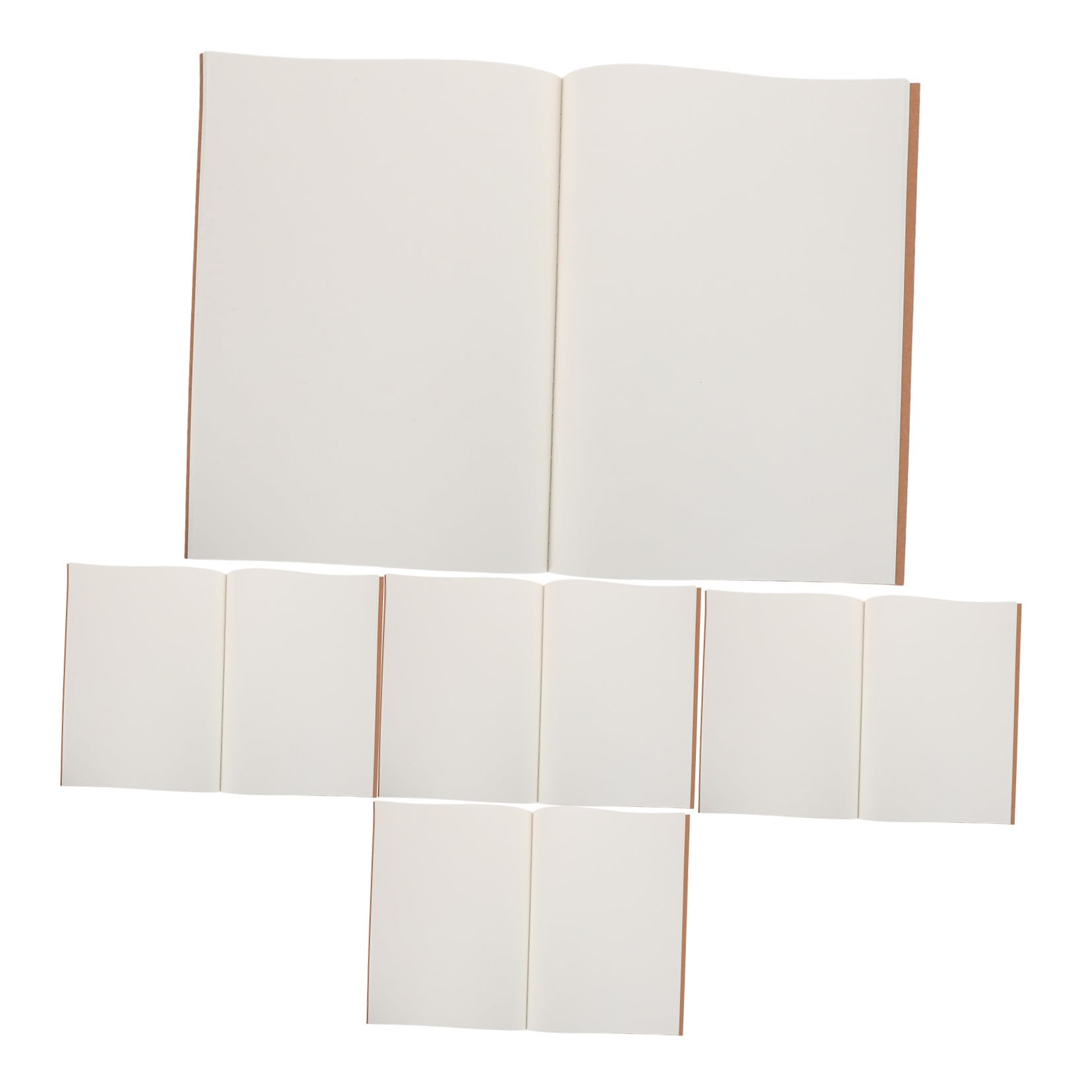 5 Stück-pack A4 Notizbuch Blanko mit Kraftpapier Einband, 36 Blatt