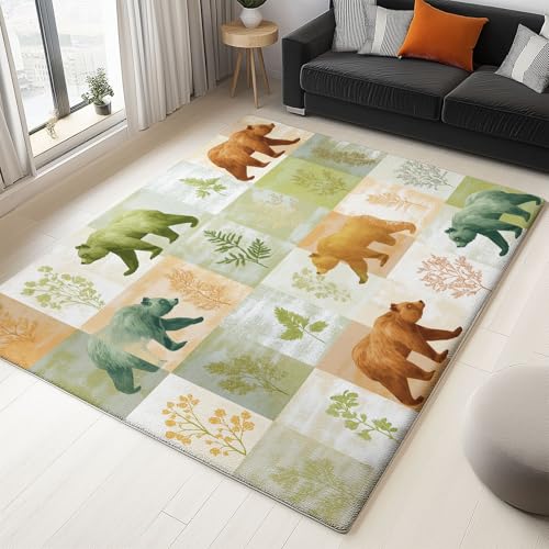 Tapis blanc a poil ras doux et facile a nettoyer pour cuisine et salon