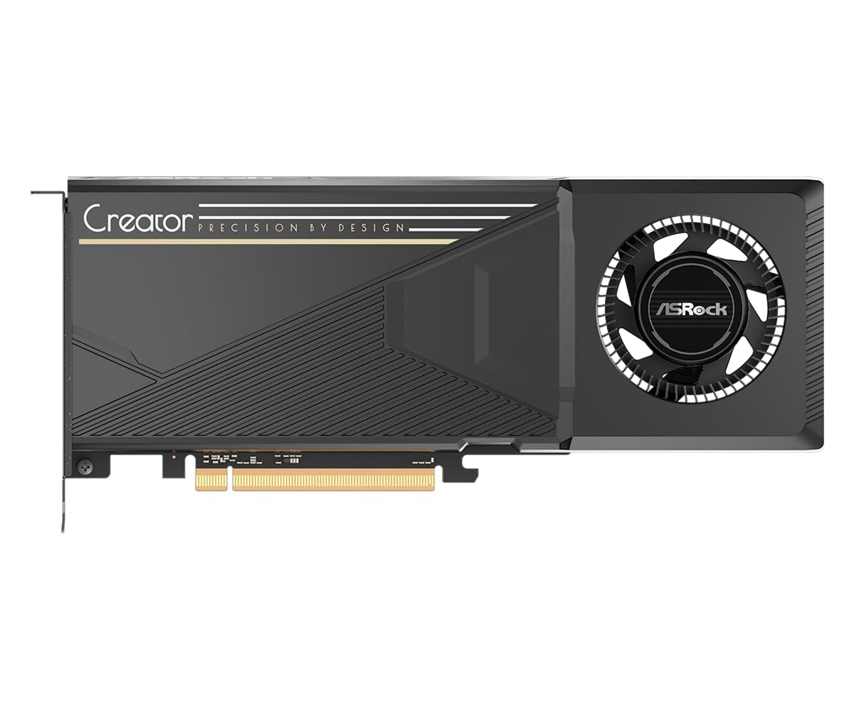 Asrock AI Pro R9700 Creator, PCIe5, 32GB DDR6, 4 DP, 2920MHz Clock, 12V-2x6 Power, Die-Cast Metal Shroud, 2-Slot