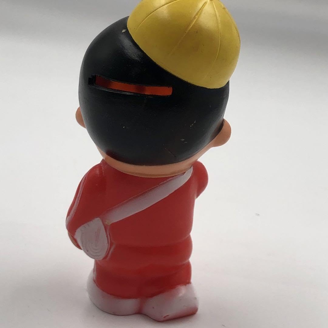 Amazon.co.jp: 昭和レトロ 貯金箱 ソフビ人形 信ちゃん 信用金庫 新聞