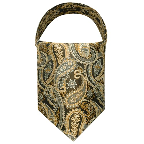 Image of MIPPO Men's Ascot Paisley Floral Jacquard Woven Gift Cravat Tie