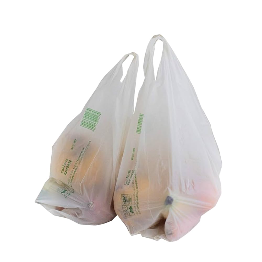 Buste Della Spesa Biodegradabili Verdi - 300 Pezzi, Resistenti E Eco-Friendly