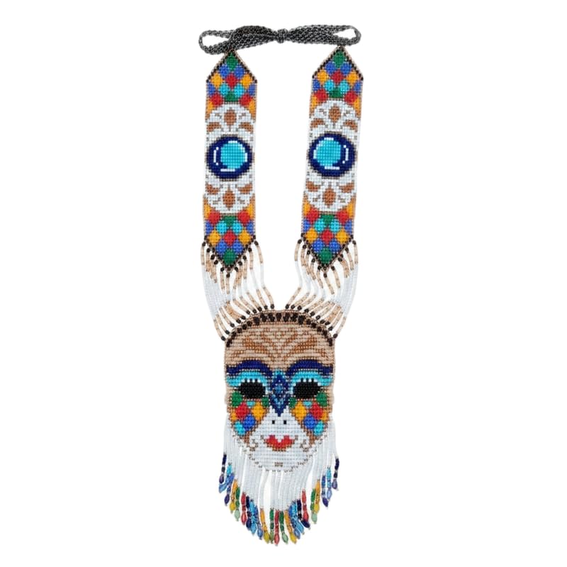 Collier ukrainien Gerdan traditionnel en perles, un bijou fait main unique