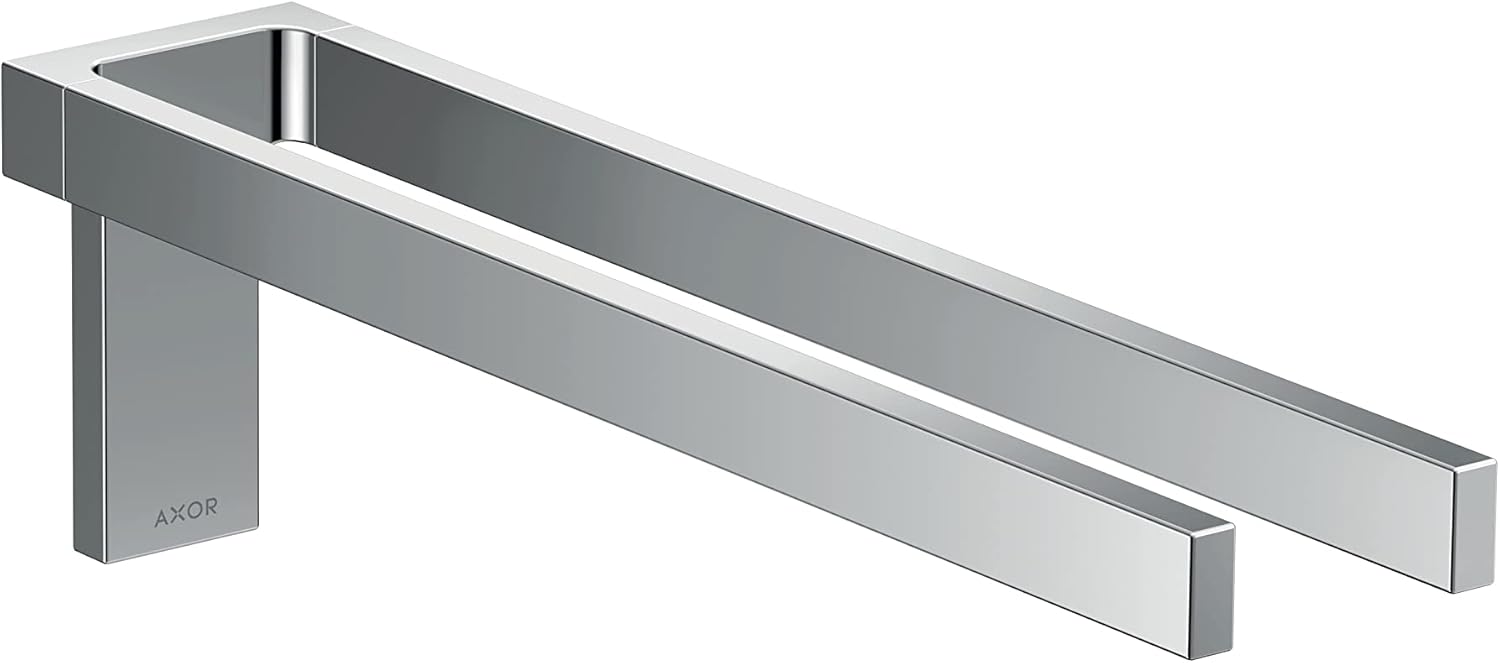 AXOR Universal Rectangular Towel Holder Twin-Handle in Polished Gold Optic, 42622990