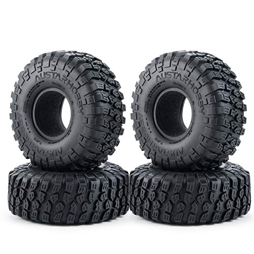 4pcs 1.9'' Rubber Tire Tyre OD with Foam 120mm for 1/10 AXIAL SCX10 D90 CC01 90046 RC Crawler Cars