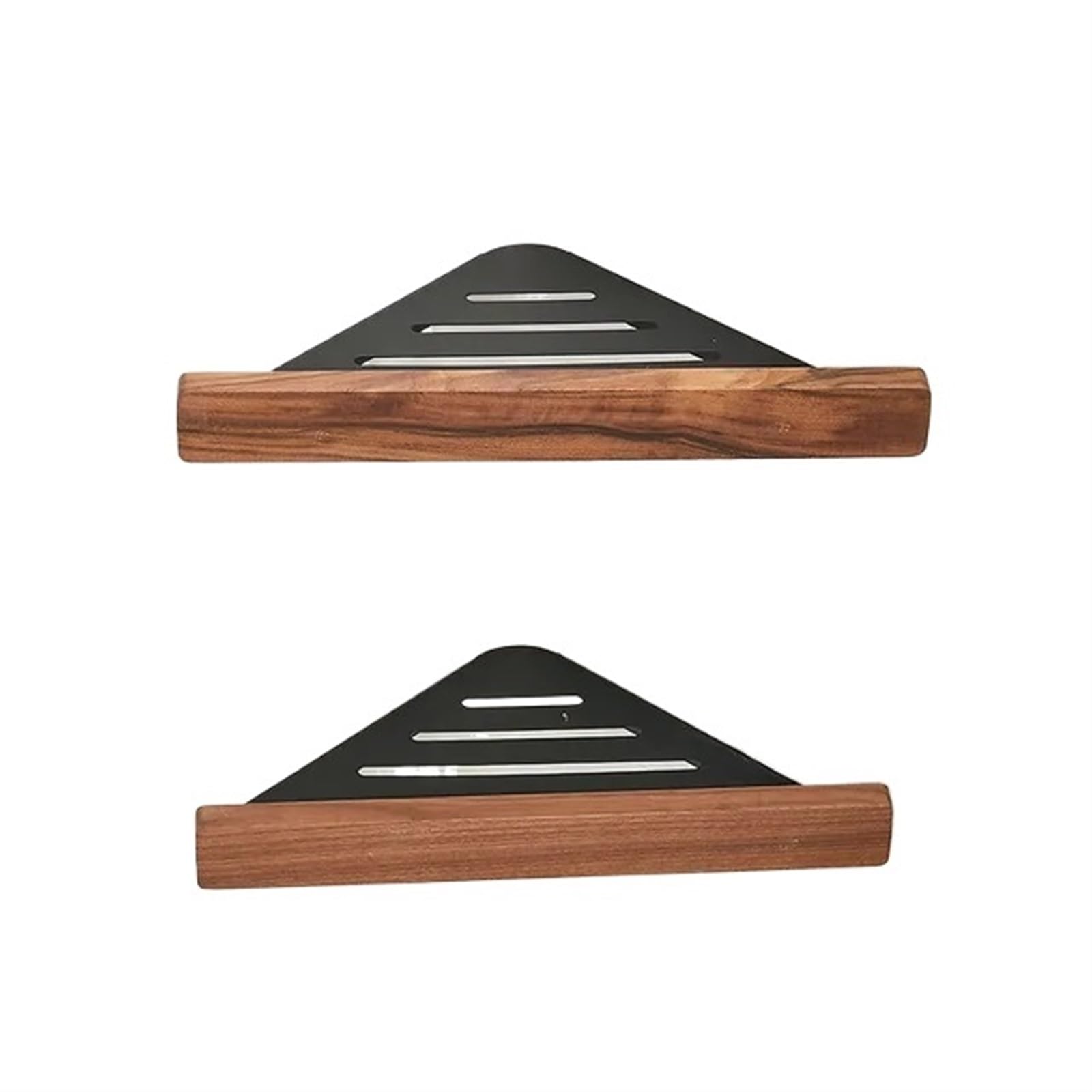 ZHOUXYFDC Shower Caddy Bathroom Non Perforated Corner Shelf Wall Mount Shelf Organizer Toilet Storage Rack Triangle Rack Shower Organizer(Walnut-Double layer)