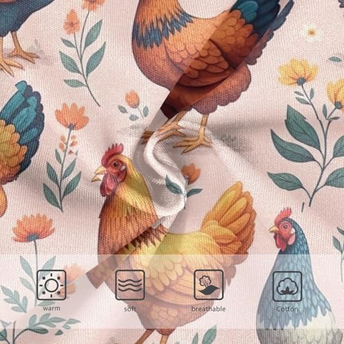 Cute Chickens Pink Toddler Girls Underwear, Cotton Girls Underwear, 2T–8 Years3