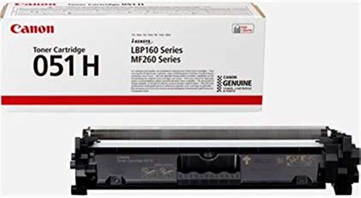 Canon Genuine 051H Black High Yield Toner Cartridge (2169C001),Yield up to 4,100 Pages for LBP162dw, MF264dw, MF267dw
