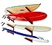 StoreYourBoard Timber Surfboard Wall Rack, Holds 4 Surfboards, Wood Home Storage Mount System