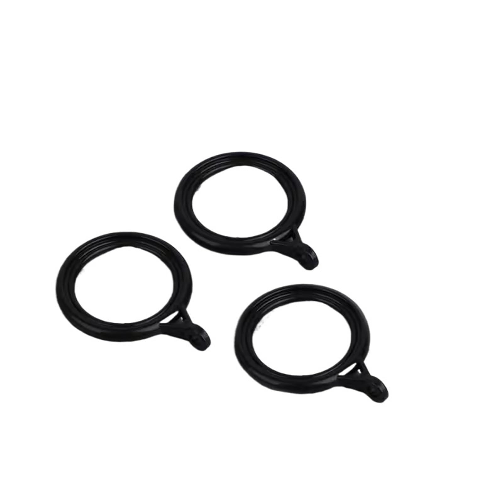 Hooks Clips for Drapes, 100pcs 35Mm Inner Plastic Curtain Rings Home Shower Window Bath Hook Rod Clips(Black)