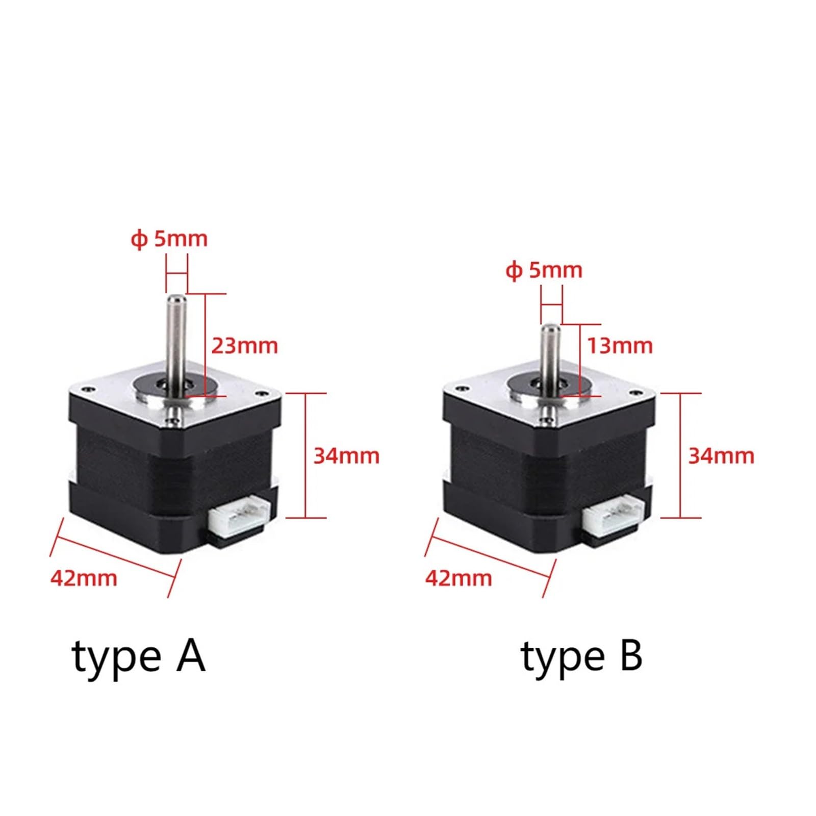 Schrittmotor Nema 17 42 Stepper Motor 42x34.0MM with 60CM Cable for 3D Printer Parts CNC Router Engraving Machine(B 3PCS)