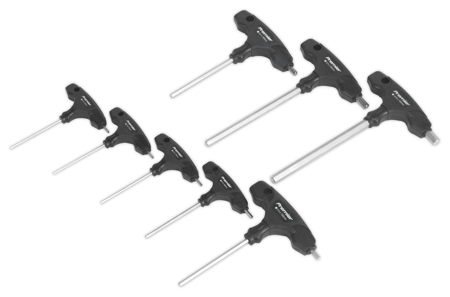 Sealey Hex Key Set 8pc T-handle Metric