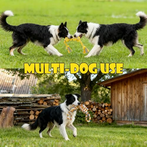 Speedy Panther Dog Rope Toys for Large & Medium Dogs, 2 Pack 60cm Tug of War Toy for Aggressive Chewers, 100% Cotton Rope Toy, Indestructible Dog Chew Toys - Image 7
