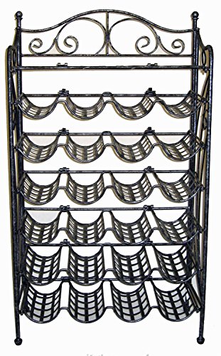 Iron 24-Bottle Indoor/Outdoor Folding Wine Rack