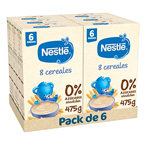 Nestle Papilla 8 Cereales, 6 Paquetes de 475g (Total 2.85 Kg)