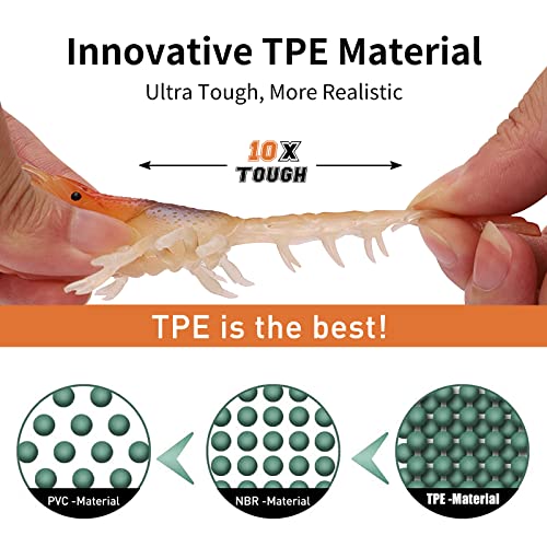 Image of TRUSCEND Duramax Pre-Rigged Saltwater Fishing Lures with BKK Jig Hooks, Easy Catch 10X Tear-Resistant TPE Soft Swimbait for Redfish Grouper Striper Bass Trout Crappie Walleye, Weedless Freshwater Bait