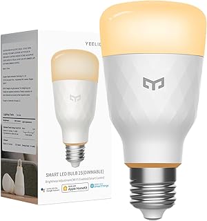 YEELIGHT Smart WiFi Light Bulb 1S, Dimmable White Light Bulb, Compatible with Alexa & Homekit and Google Home Assistant, No Hub Required, Voice Control Smart Home Device, A19 LED Bulbs