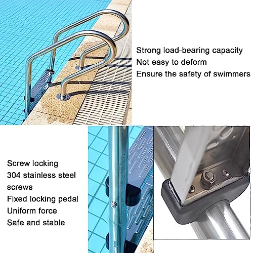 Escalera para Piscina Acero Inoxidable 2 Pasos Antideslizante miniatura 3