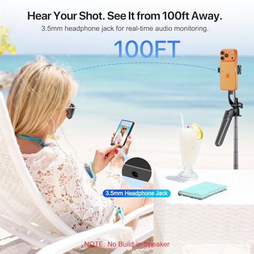 Image of 5 inch Touch Selfie Monitor Screen iPhone 17, Magnetic Back Camera Monitor, Wireless Screen Mirroring, Phone Vlog Selfie Screen, iPhone Monitor with Headphone Jack 2600mAh,Snaplylens for iPhone,Android