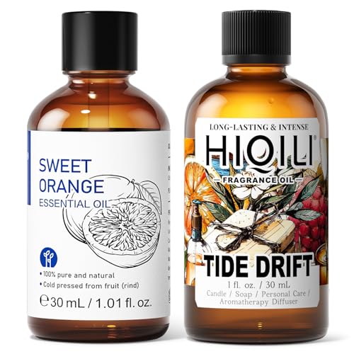 HIQILI Aceite Esencial de Naranja Dulce 30ml y Aceite de Fragancia 30ml