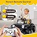 2-in-1 Ride on Toy for Kids, Different Truck/Go Kart Freely Switched, 12V Battery Powered Cars for Kids, Creative Building Block, Ride on Car w/4-Wheel Suspension, LED Lights (Black)