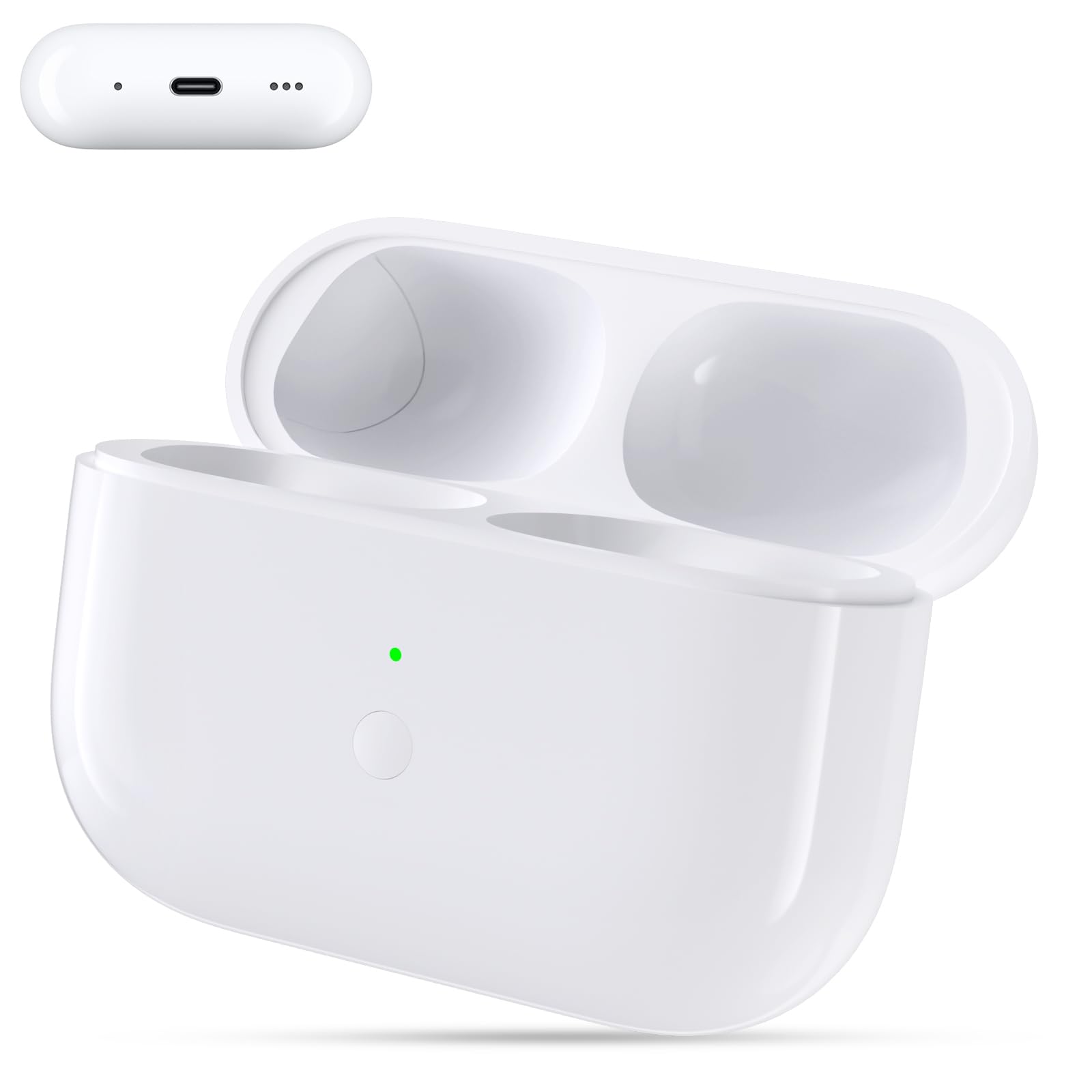 Charging Case for Air Pod Pro 2nd Generation with USB-C, Compatible with AirPod Pro 1/2 Gen Replacement Case,No Earbuds