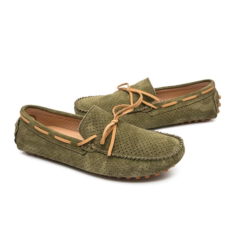 Loafers for Men Perforated Suede Driving Boatshoes Moccasins Shoes Anti-Slip Comfortable Lightweight Classic Slip-on2