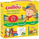 Caillou ma valisette de cowboy : Contient 1 livre et 1 puzzle 2 en 1